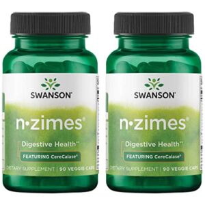 swanson full spectrum n-zimes 90 veg capsules enzyme (2 pack)