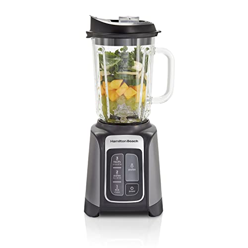 Hamilton Beach PowerMax Professional-Performance Blender for Shakes and Smoothies, Puree and Ice Crush, 48oz BPA-Free Glass Jar, 1680 Watts, Stainless Steel Blades (58600)