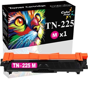 colorprint compatible tn225 toner cartridge replacement for brother tn-225 m tn-225m tn225m tn221 work with dcp-9020cdw hl 3140cw 3150cdw 3180cdw mfc 9130cw 9330cdw 9340cw printer (1-pack, magenta)