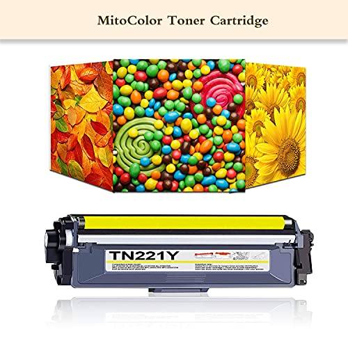 1-Yellow TN221Y Toner Cartridge Replacement for Brother TN221 TN-221 HL-3140CW HL-3170CDW HL-3180CDW MFC-9130CW MFC-9330CDW MFC-9340CDW Printer