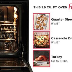 Frigidaire 24 in. 1.9 Cu. Ft. Electric Range in Stainless Steel with Hidden Bake, ADA Compliant