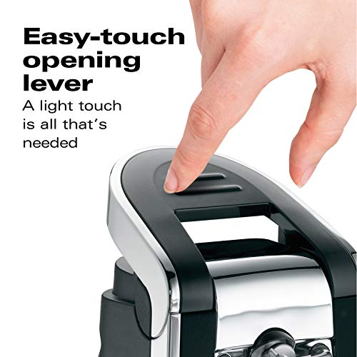 Hamilton Beach 2 Slice Extra Wide Slot Toaster with Shade Selector & (76606ZA) Smooth Touch Electric Automatic Can Opener with Easy Push Down Lever, Extra Tall, Black and Chrome