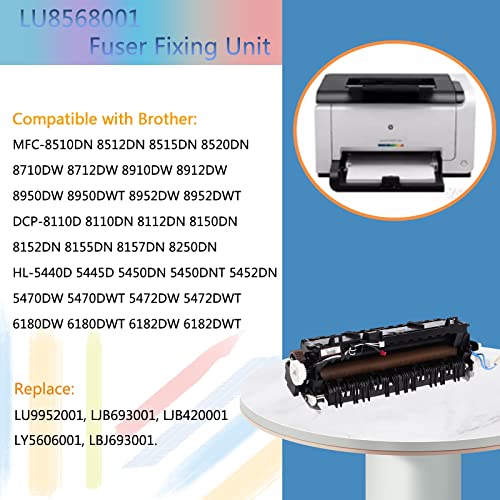 LU8568001 LU9215001 Fuser Fixing Unit Compatible with Brother Printer, for MFC-8950DW MFC-8710DW,DCP-8110 DN, DCP-8155 DN, HL-5440D, HL-5450DN, HL-5470DW, HL-6180DW, Maintenance Kit