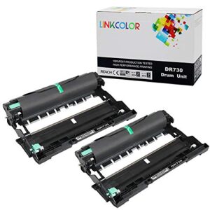 linkcolor compatible dr760 dr730 drum unit replacement for brother dr-730 dr-760 drum unit for brother hl-l2370dw hl-l2350dw hl-l2390dw hl-l2395dw hl-l2370dwxl printer, black 2-pack