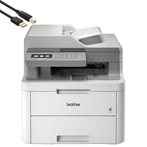 brother mfc-l3710cwa all-in-one wireless digital led color laser printer – print copy scan fax – 19 ppm, 600 x 2400 dpi, 3.7″ lcd touchscreen, 8.5 x 14, 50-sheet adf, 250-sheet – broage printer cable