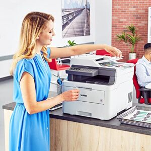 Brother MFC-L3710CWA All-in-One Wireless Digital LED Color Laser Printer - Print Copy Scan Fax - 19 ppm, 600 x 2400 dpi, 3.7" LCD Touchscreen, 8.5 x 14, 50-Sheet ADF, 250-sheet - BROAGE Printer Cable