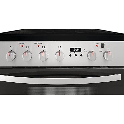 Frigidaire FCFE2425AS 24" Electric Freestanding Range with 4 Burners, Smoothtop Cooktop, Storage Drawer, in Stainless Steel