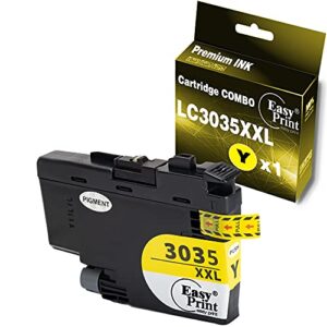 easyprint compatible 1x yellow 3035xxl ink cartridges replacement for brother lc3035xxl for mfc-j805dw, mfc-j805dw xl, mfc-j815dw, mfc-j995dw, mfc-j995dw xl, (1- pack)