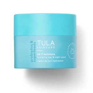 tula skin care 24-7 moisture hydrating day and night cream | moisturizer for face, ageless is the new anti-aging, face cream, contains watermelon fruit and blueberry extract | 1.5 oz.