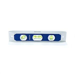 Swanson Tool Co TL002M 9-Inch Magnetic Die Cast Aluminum Torpedo Level with 3 Bubble Vials for 0°/90°/45° Measurements