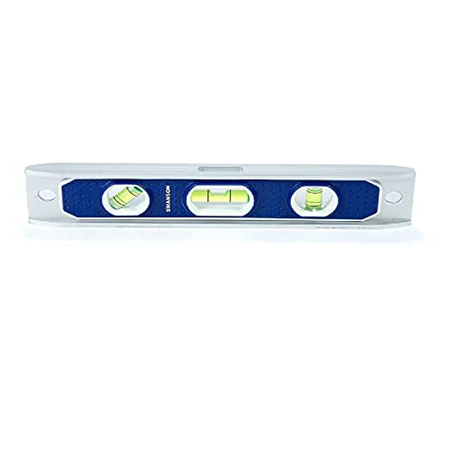 Swanson Tool Co TL002M 9-Inch Magnetic Die Cast Aluminum Torpedo Level with 3 Bubble Vials for 0°/90°/45° Measurements