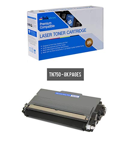 Inksters Compatible Toner Cartridge Replacement for Brother TN750 High Yield Black - Compatible with HL 5450DN 5470DW 5470DWT 6180DW 6180DWT DCP 8110DN 8150DN 8155DN MFC 8510DN 8710DW