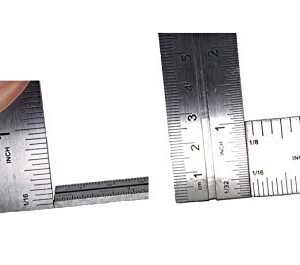 Swanson Tool Co TC131 12 inch Combo Square with Stainless Steel Rule, Inches/Metric Marks, Brass Bolt and Composite Body