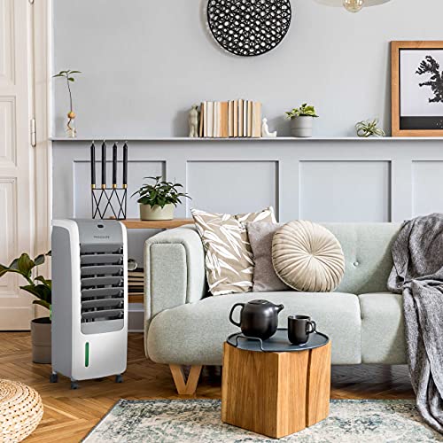Frigidaire Evaporative Air Cooler and Heater | 373 CFM | Energy Efficient Eco-Friendly Cooling, Removable 1.45 Gallon Water Tank, Honeycomb Pad Cooling, Remote Control, and Timer