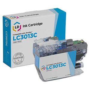 ld products compatible ink cartridge replacement for brother lc3013c high yield (cyan) for use in brother mfc-j491dw, mfc-j497dw, mfc-j690dw, mfc-j895dw printers