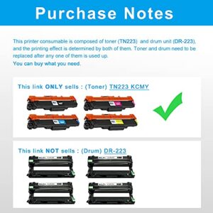 LCL Compatible Toner Cartridge Replacement for Brother TN-223 TN223 TN-223BK TN223BK TN223C TN223M TN223Y HL-L3210CW HL-L3230CDW HL-L3270CDW HL-L3290CDW MFC-L3710CW MFC-L3750CDW (4-Pack KCMY)