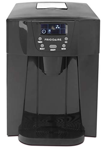 FRIGIDAIRE EFIC227-BLACK Countertop Compact Ice Maker and Water Dispenser, Black, 16 x 11.5 x 17 inches