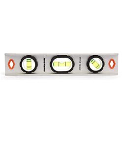swanson tool co swtl800m 9 inch extruded aluminum torpedo level with 3 rare earth magnets and 3 bubble vials for 0°/90°/45° measurements