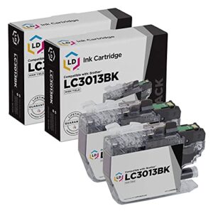 ld compatible ink cartridge replacement for brother lc3013bk high yield (black, 2-pack)
