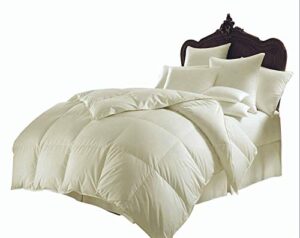 bed in bag 500 series egyptian cotton 7 piece 600 gsm comforter set ( comforter + flat sheet + fitted sheet 20″ + 4 pillow cases ) quilted bedding set queen ivory