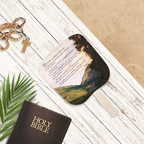 Swanson Christian Products Church Fans - Hand Held Parlor Fans for Adults - Hand Fans for Church Services - 23rd Psalm (KJV) - Pack of 25