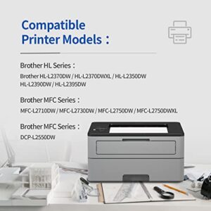 Compatible Toner Cartridge TN760 and Drum Unit DR-730 for Brother MFC-L2710DW MFC-L2730DW MFC-L2750DW DCP-L2550DW HL-L2350DW HL-L2370DW HL-L2390DW Printer, 2 Toner Cartridges, 1 Drum, Black