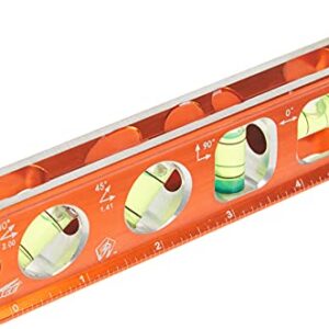 Swanson Tool Co TL041M 6 Inch Savage Magnetic Billet Torpedo Level with Brass Pipe Clamp, 6 Inches and 15 Centimeters Orange