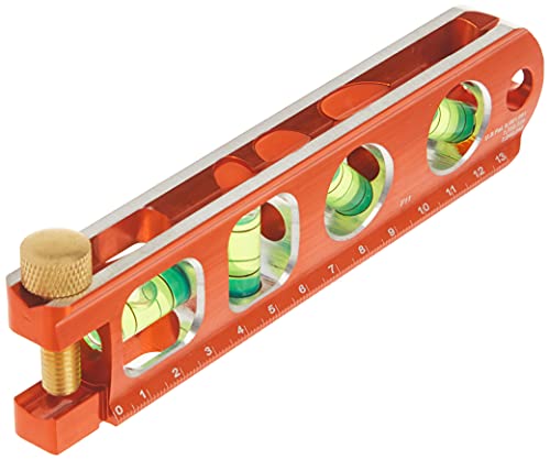 Swanson Tool Co TL041M 6 Inch Savage Magnetic Billet Torpedo Level with Brass Pipe Clamp, 6 Inches and 15 Centimeters Orange