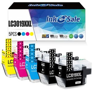 ink e-sale compatible lc3019 ink cartridge replacement for brother lc3019xxl lc 3019 ink cartridge (5-pack combo) for use with brother mfc-j6730dw mfc-j6930dw mfc-j5330dw mfc-j6530dw high yield