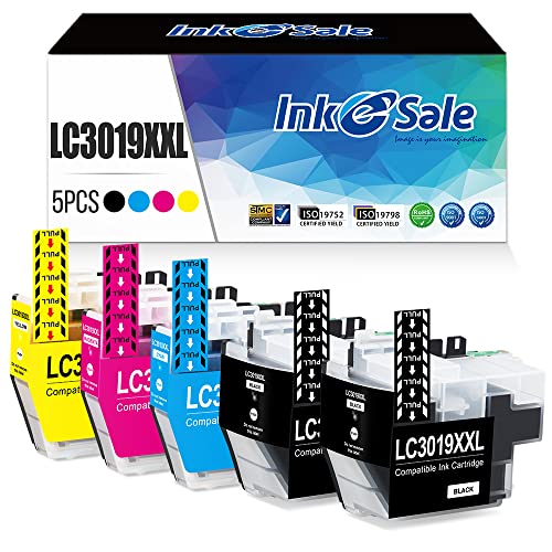 INK E-SALE Compatible LC3019 Ink Cartridge Replacement for Brother LC3019XXL LC 3019 Ink Cartridge (5-Pack Combo) for use with Brother MFC-J6730DW MFC-J6930DW MFC-J5330DW MFC-J6530DW High Yield