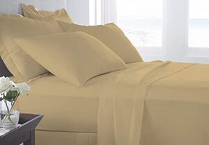 cotton home depot 6 pcs bed sheet set egyptian cotton 800 thread count(flat sheet, fully elasticized fitted sheet & 4 pillow cases), pocket size 16 inches, grey, full xl