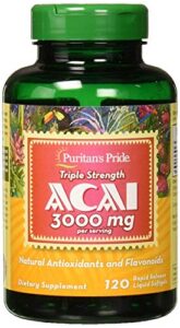 puritans pride triple strength acai 3000 mg, 120 count