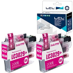 lcl compatible ink cartridge replacement for brother lc3029 xxl lc3029m high yield mfc-j5830dw j5830dwxl j5930dw j6535dw j6535dwxl j6935dw (2-pack magenta)