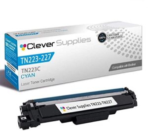 cs compatible replacements for brother tn-223 tn-227 tn223 tn227 high yield (cyan) with chip