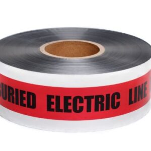 Swanson Tool Co DETR31005 3 inch by 1000 Foot 5 MIL Detectable Safety Tape"Caution Buried Electric Line Below" Red with Black Print