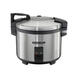 hamilton beach proctor silex commercial 37560r rice cooker/warmer, 60 cups cooked rice, non-stick pot, hinged lid, stainless steel housing, 1 year warranty