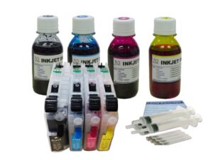 nd brand lc101 lc103 lc105 lc107 refillable ink cartridges with auto reset chips and 4 x 100ml dye ink refill kit for brother for brother mfc-j285dw mfc-j450dw mfc-j470dw mfc-j475dw mfc-j650dw mfc-j870dw mfc-j875dw mfc-j4310dw bmfc-j4410dw mfc-j4510dw mfc