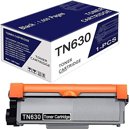 (1 Pack Black) TN-630 Compatible TN630 Toner Cartridge Replacement for Brother HL-L2300D L2315DW L2360DW L2380DW MFC-L2680W L2685DW L2700DW L2720DW L2740DW DCP-L2520DW L2540DW Printer Toner Cartridge.