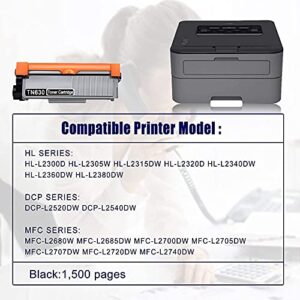 (1 Pack Black) TN-630 Compatible TN630 Toner Cartridge Replacement for Brother HL-L2300D L2315DW L2360DW L2380DW MFC-L2680W L2685DW L2700DW L2720DW L2740DW DCP-L2520DW L2540DW Printer Toner Cartridge.