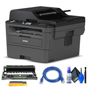 electronics basket-brother brother mfc-l2710dw all-in-one monochrome laser printer (mfc-l2710dw) + network cable + deluxe cleaning kit + tie straps + more