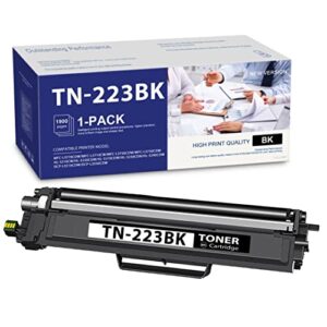 tn223bk toner cartridge – lvelimit compatible replacement for brother tn-223bk mfc-l3770cdw mfc-l3710cw mfc-l3750cdw mfc-l3730cdw hl-3210cw printer, 1 pack black.