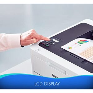 New Brother HL-L32 30CDW Compact Digital Color Laser Printer, with Wireless and Duplex Printing, LCD, 25ppm, 250-sheet, Durlyfish USB Printer Cable