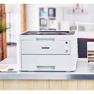 New Brother HL-L32 30CDW Compact Digital Color Laser Printer, with Wireless and Duplex Printing, LCD, 25ppm, 250-sheet, Durlyfish USB Printer Cable