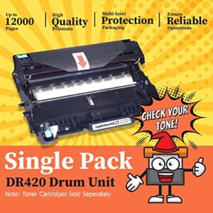 TONERNEEDS Remanufactured DR420 Drum Unit Replacement - Drum Replacement for Brother DR 420 - High Yield Use - Compatible with Brother HL-2270DW HL-2280DW HL-2230 HL-2240 HL-2240D - (1 Unit)