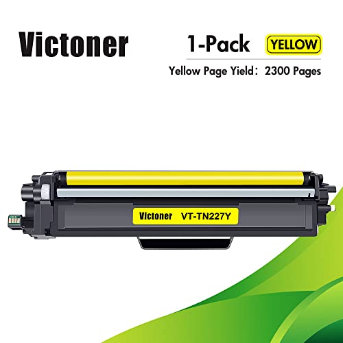 VICTONER Compatible TN227 TN227Y Toner: Cartridge Replacement for Brother TN227 TN227Y TN-227Y TN223Y MFC-L3770CDW HL-L3290CDW HL-L3230CDW MFC-L3750CDW HL-L3270CDW MFC-L3710CW Printer (Yellow, 1-Pack)