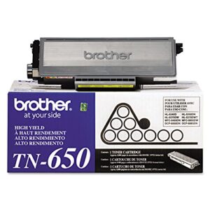 2 pack original brother tn-650 (tn650) 8000 yield black toner cartridge – retail
