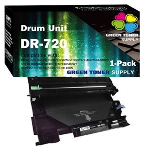 (pack of 1) compatible dr-720 dr720 dr 720 drum unit (for toner tn750 tn720) used for dcp-8155dn dcp-8150dn mfc-8950dw mfc-8710dw mfc-8910dw hl-6180dw hl-5450dn hl-5470dw printer, sold by gts