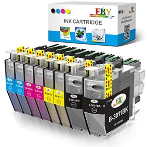 eby lc3013 compatible ink cartridge replacement for brother lc3013 lc-3013 lc3011 ink cartridges for brother mfc-j497dw mfc-j895dw mfc-j491dw mfc-j690dw printer (2 black, 2 cyan, 2 magenta, 2 yellow)