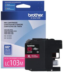 brother international lc103m high yield magenta ink cart