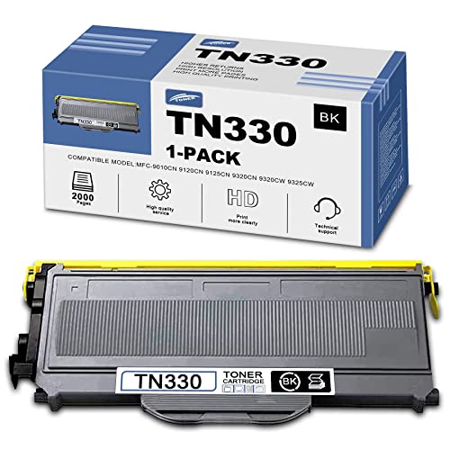 MSAD (1-Pack) TN330 Compatible Black TN-360 TN 330 Toner Cartridge Replacement for Brother DCP-7030 7040 7045N HL-2120 2125 2140 2150 2150N 2170 2170W MFC-7040 Printer Cartridge - Sold by Scandink